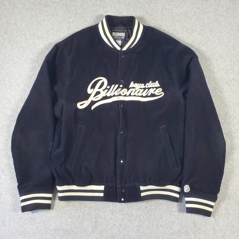 Billionaire Boys Club Corduroy Varsity Mens  XXL Jacket Black White Astronaut